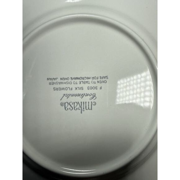 Mikasa Dessert Side Plates 7" Continental Silk Flowers Octagonal Set of 8 F3003 - Picture 3 of 4